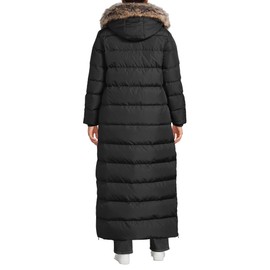 Lands' End Womens Maxi Down Coat Black Regular X-Small