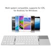 Round Key Bluetooth Foldable Keyboard with Touchpad Universal 140mAh Wireless