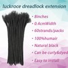 Luckroce 6 Inch 60 Strands Loc Extensions Human Hair 100%