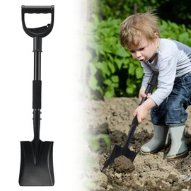 Kids Shovel, Small Garden Shovels for Digging, Beach Shovels for Kids,31 Inch Heavy Duty Portable Metal Short Flat Shovel for Gardening, Off-Road Emergency, Camp