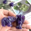 XIANNVXI 2Pcs 2" Crystal Angel Elephant Statue Healing Crystals Amethyst