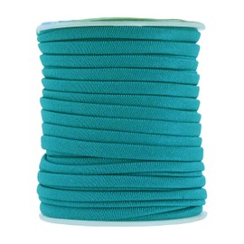 Mandala Crafts Light Orange Soft Elastic Cord Nylon Spandex Bikini Bathing Suit String - Flat 20 Yds 5mm Spandex Cord Fabric Elastic Strings Stretchy Cords for Hair Ties Drawstring