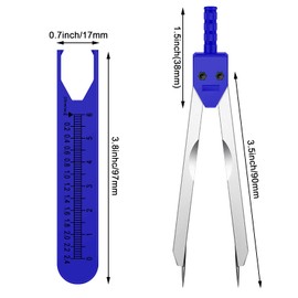 Frienda 2 Pieces EKG Caliper ECG Calipers Measuring Tool with Ruler Electrocardiogram Drafting Divider for Nursing (Blue,Pink)