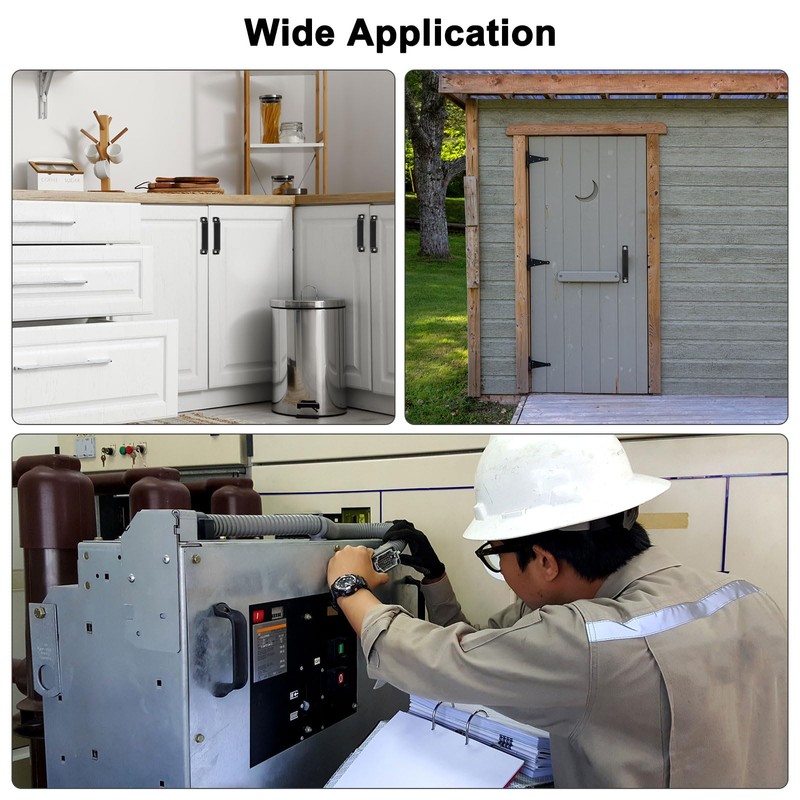 sourcing map 10 Pack Rectangular Plastic Pull Handle, 180mm/7.1 Inch