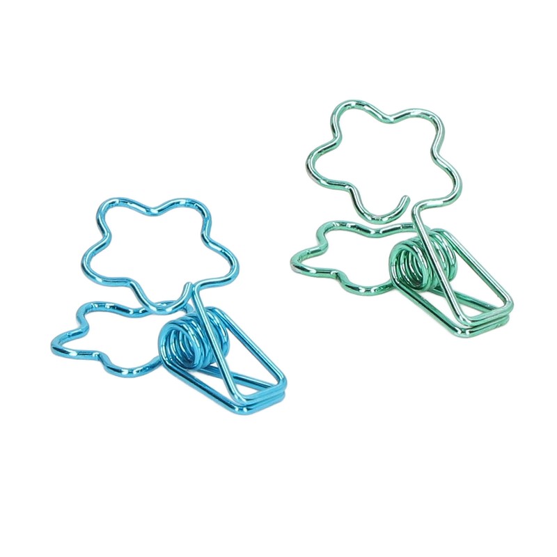 100 Pcs Binder Clips Hollow Cute Flower Shape Sturdy Metal