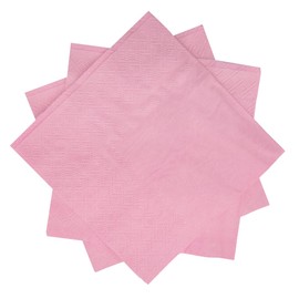 Sunepany 50 Pieces 3-Ply Pink Cocktail Napkins Folded 5 x 5 Inches Pink Napkins Disposable Dessert Napkins Pink Napkins for Party Wedding Birthday Cocktail Napkins Paper Pink Dinner Napkins