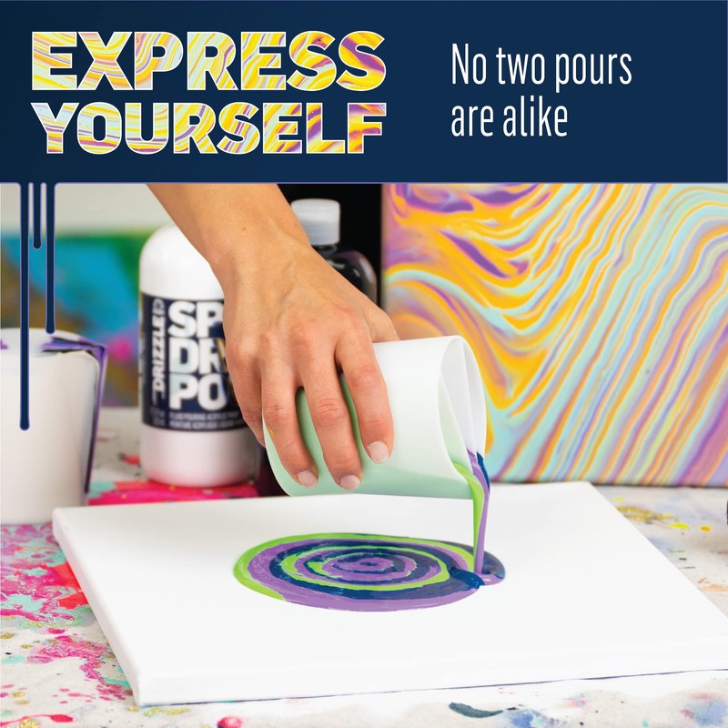 FolkArt, 3-Slotted Drizzle Divided Cup Perfect for Fluid Paint Pouring