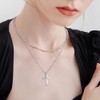 REIOT Cross Necklace for Women, 925 Sterling Silver Layered Necklace,