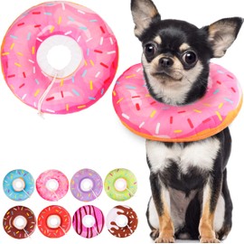 WONONE Cat Cone Collar Soft, Cute Cat Donut Collar After Surgery, Adjustable Kitten Recovery Cones to Stop Licking, Lightweight Neck Elizabethan Collars for Cats Kittens (Pink, Large)