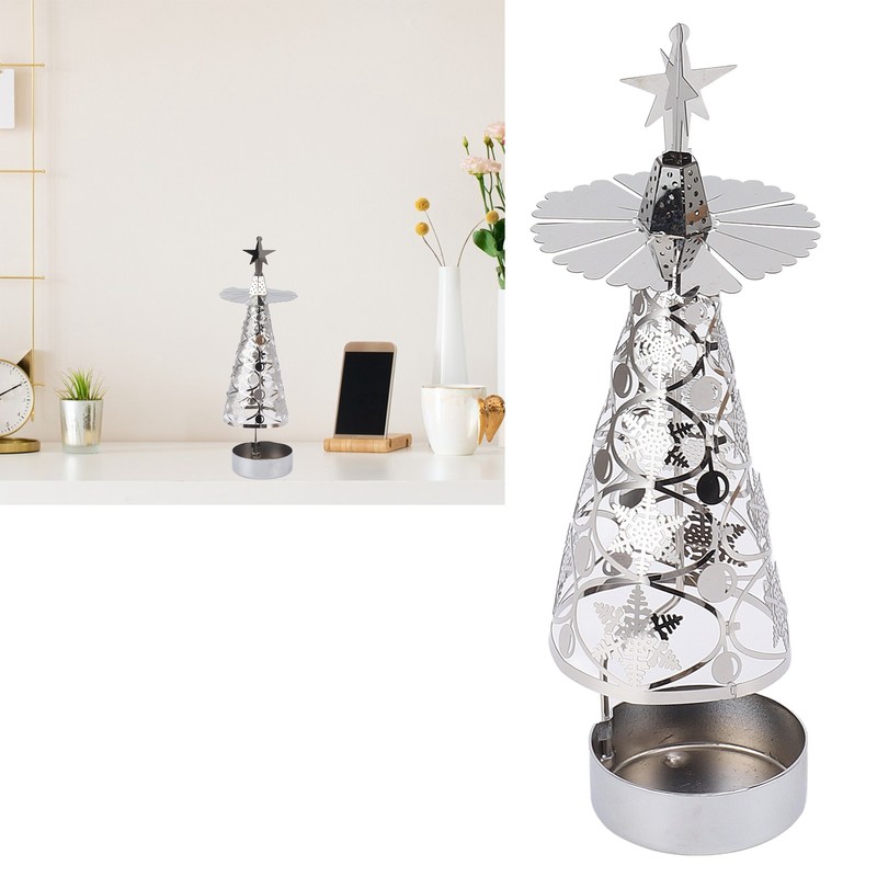 Spinning Candle Holder Rotating Candlestick Set for Romantic Wedding Christmas