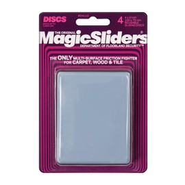 Magic Slider Self-Adhesive Furniture Sliders Heavy-Duty Sliding Disc Pads for Smooth Gliding on Hardwood, Tile, Carpet, Vinyl Floors Surface Protectors for Home & Office | Size-4 * 3 Color-Grey