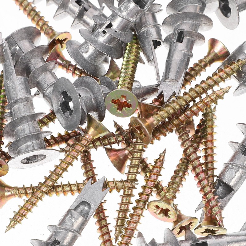 iplusmile Drywall Anchor and Screw Kit 20 Sets Self-Tapping Wall