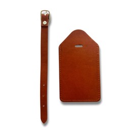 TRENDMAKERS Leather Luggage Tags, Baggage Address Tags with Adjustable Strap & Privacy Protection Cover Suitcase Tags for Men and Women Travel Tags for Suitcase Baggage Backpack Cruise Ships Airplane.