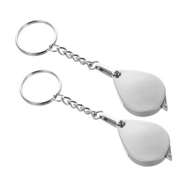 Operitacx 2 Stück Faltbare Lupe Schmuckbrille Mit Vergrößerung Schmucklupe Lupe Für Miniaturen Kleine Lupe Vergrößerungsglas Für Schmuck Vergrößerung Der Glasstasche Silver Zinklegierung