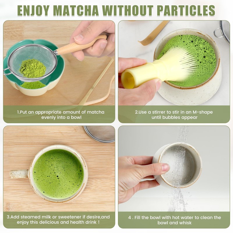 4Pcs Japanese Matcha Tea Set for Beginners Matcha Making Starter