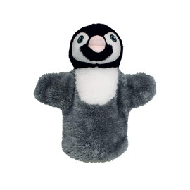 EcoBuddiez Hand Puppet - Penguin by Deluxebase. Penguin Plush Hand Puppets for Kids. Eco-Friendly Animal Toy Doll for Pretend Play and Kids Gifts