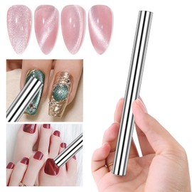 XEAOHESY 1 Piece Cat Eye Magnet for Nails Lengthen Strong Double-Ended Cylindrical Nail Magnet Tool for Cat Eye Gel Nail Polish(Length：5.9inch)