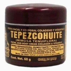 Tepezcohuite Crema De Tepezcohuite 60g Quita Manchas Y Quemaduras De Piel