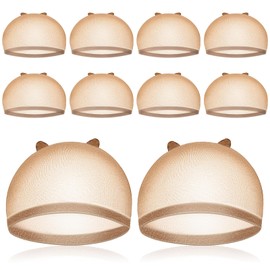 IKOCO HD Wig Cap, 8Pcs Transparent Wig Cap for Women Lace Front Ultra Thin, Brown