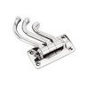 NKlaus Swivelling Triple Coat Hook - Solid Brass, Silver -