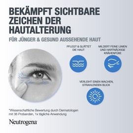 Neutrogena Retinol Boost Augencreme (15ml), effektive Anti-Age Augenpflege Creme & wirksame Feuchtigkeitspflege , Myrtenblatt-Extrakt & Hyaluronsäure für jünger & gesund aussehende Haut