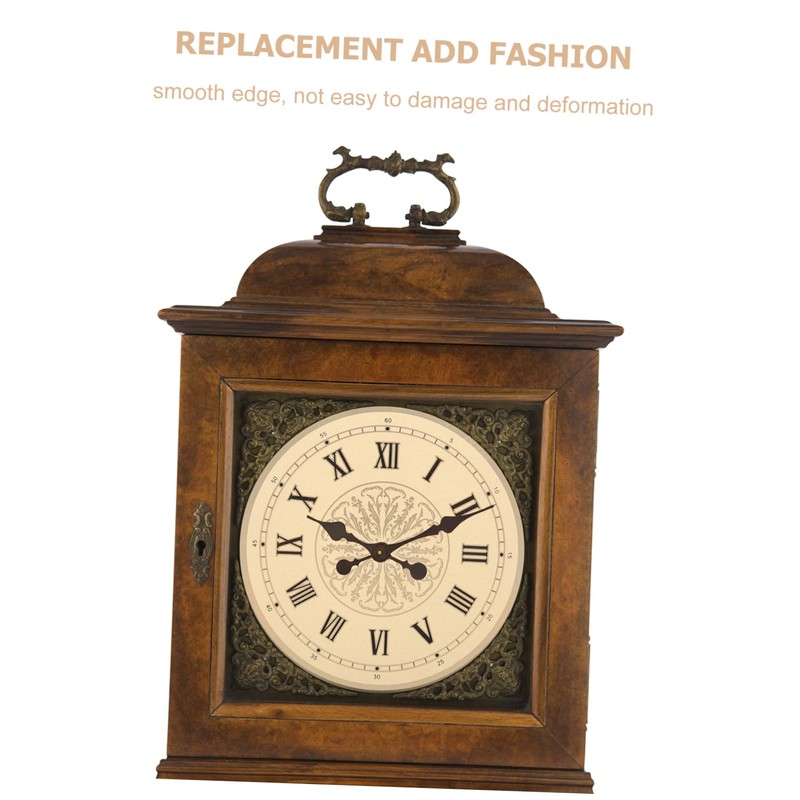 Operitacx 2pcs DIY Clock Dial Replacement Reusable Aluminum Round Dial