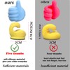 AELITOK 16Pcs Creative Silicone Thumb Wall Hook - Multifunction Adhesive