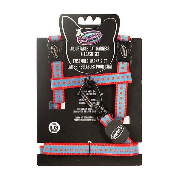Simon's Cat Harness and Leash Set Fully Adjustable at Neck