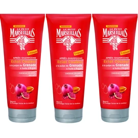 Le Petit Marseillais Eclat Couleur - Pomegranate and Argan Conditioner - 200 ml Tube - Pack of 3