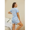 PNAEONG Conjunto de pijama corto de algodón para mujer, S