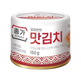 JONGGA Original Can Kimchi (Pack of 1), Shelf Stable Canned Kimchi, Spicy Korean Authentic Fermented Pickled Cabbage, Perfect with Ramen, Noodles and Rice