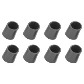 METALLIXITY Chair Leg End Cover (14mm Dia) 8Pcs, Rubber Furniture Feet Caps Floor Protector - for Sofa Table Patio Chairs, Black