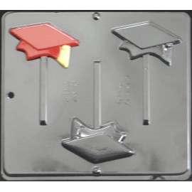 Candy Molds N More Graduation Cap Graduate Lollipop Chocolate Candy Mortarboard Lollipop Chocolate Candy Mold Graduation 8008