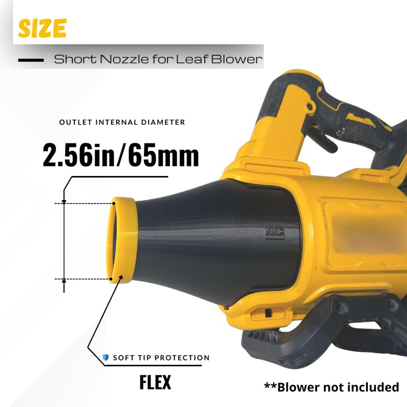 Short Nozzle Blower Compatible with DeWalt 20V Leaf Blower DCBL722B