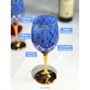 CretFine Cobalt Blue Wine Glass, Blue Glasses, Blue Wine Glass