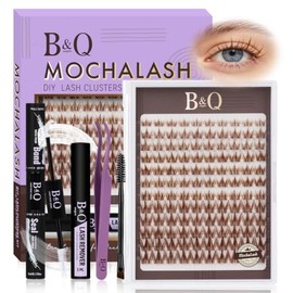 B&Q Brown Eyelash Cluster Set for Eyelash Extensions 8-16 mm