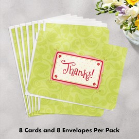 Designer Greetings Thank You Cards, Thanks for All Your Kindness Message for Any Occasion (8 Thank-You Notes and Envelopes)