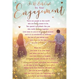 for A Lovely Couple Country Meadow Sentiments Engagement Card Lovely Verse