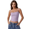 QINSEN Women's Double Lined Basic Tank Top Adjustable Spaghetti Straps