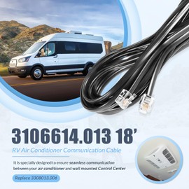 3106614.013 18’ RV Air Conditioner Communication Cable Fit for Dometic Multi-Zone Thermostats CCC and CCC II, Plug-and-Play, Replace for 3308013.006