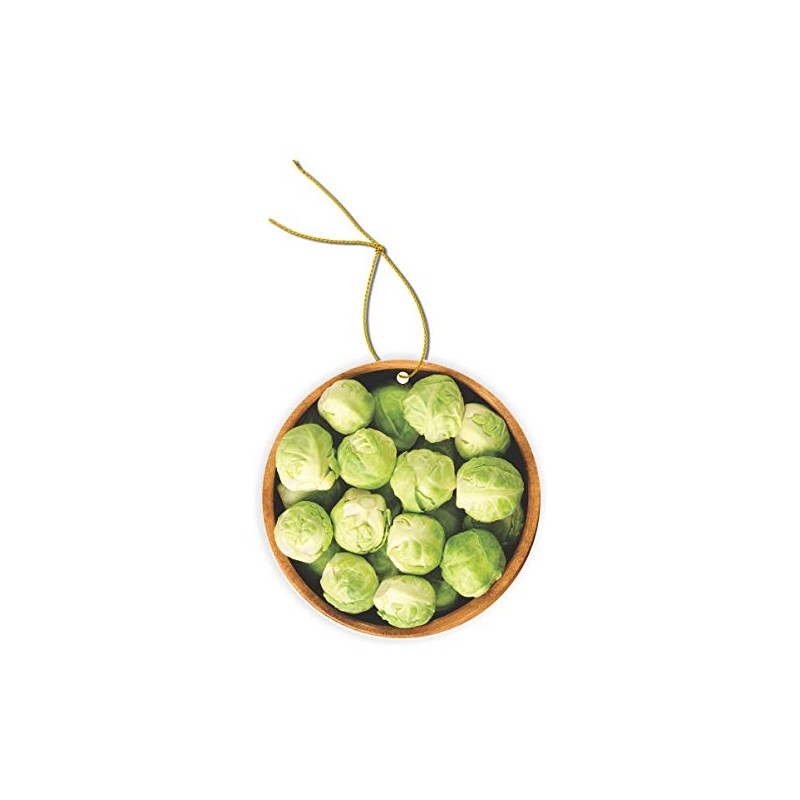 Sam Sandor - Brussel Sprouts - Round Masonite Flat Ornament