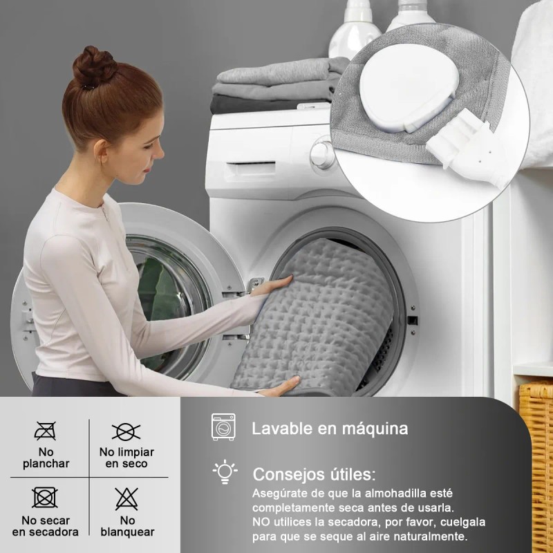 Compresa Caliente Eléctrica 9 Niveles Temperatura 60*30cm