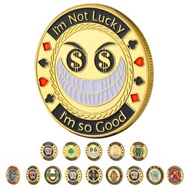 LuluCircle Poker Guard, Weights for Poker, Poker Gifts for Men, Poker Card Protector, Poker Accessories, Poker Chips with Plastic Case (Post Flop God)