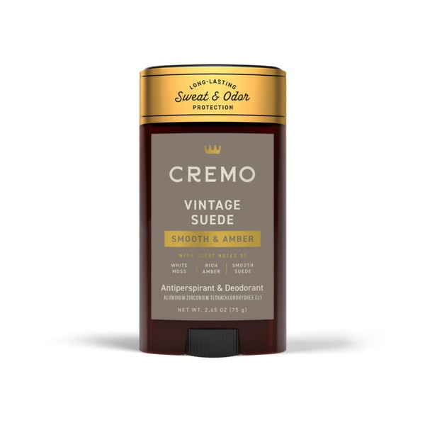 Cremo Vintage Suede Antiperspirant & Deodorant for Men, 48-hour Sweat