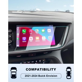 BIXUAN Tempered Glass Screen Protector for 2021-2024 Buick Envision Essence/Avenir/Preferred Accessories Navigation 10.2 Inch Touch Screen Protection Against Scratches and Fingerprints