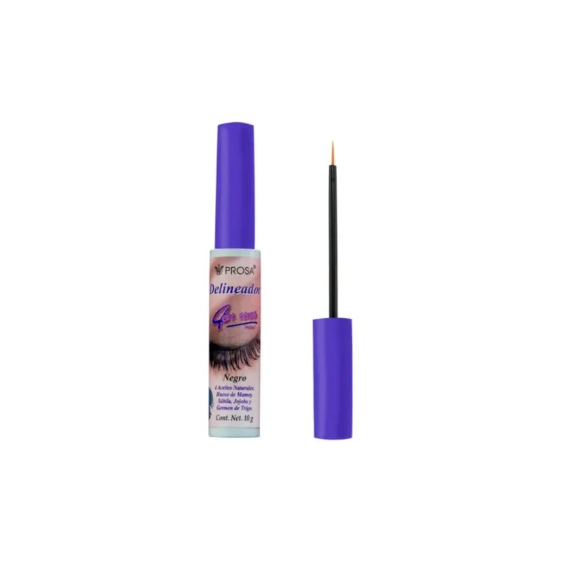 Delineador De Ojos Brocha Negro Prosa 4 En 1