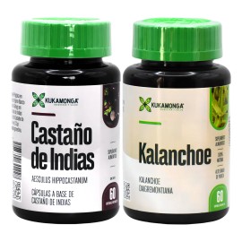 Castao de Indias  Kalanchoe 60 Cps Bienestar de Piernas Suplemento Natural Apoyo Nutricional Cpsulas Sin Sabor Sin Aditivos Circulacin y Vitalidad... 