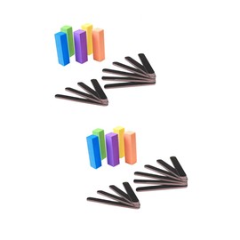 Healvian 2sets Nail Polishing Files Sponge Blocks Heart Sanding Strips Portable Nail Shaper Essential Tool for