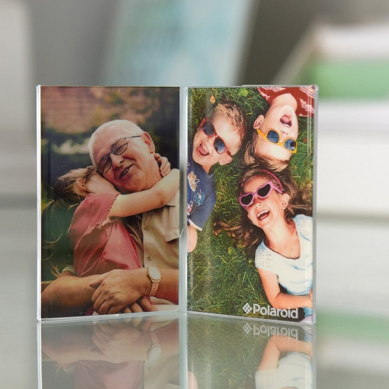 Polaroid 0840102164411 Transparent Photo Holder– Frame, Acrylic, Transparent, Multiple Photos,
