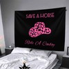 TUGCAY Save A Horse Ride A Cowboy Tapestry Black Pink